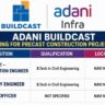 Adani Buildcast Recruitment 2026 | Precast Production Engineer, Quality Engineer & Store Officer Jobs