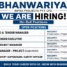 Bhanwariya Infra projects Recruitment 2026 | Multiple On-Roll Job Openings