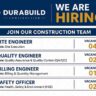 DuraBuild Construction Recruitment 2026 | Site Engineer, Quality Engineer, Billing Engineer & Safety Officer Jobs
