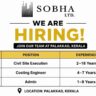 SOBHA Ltd. Recruitment 2026 – Civil, Costing & Admin Jobs in Palakkad