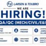 Larsen & Toubro Recruitment 2026: QA/QC Jobs for Freshers in Jamnagar