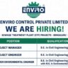 Enviro Control Private Limited Hiring 2026 – Project Manager, Project Engineer & Senior Environmental Engineer | Bengaluru