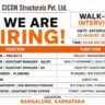CICON Structurals Walk-In Interview 2026 – GM, QA/QC, QS, Planning & Civil Jobs in Bangalore