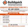 Buildquick Infrastructure Jobs 2026 – Project Manager, Billing Engineer & Engineer Vacancies in Khavda, Gujarat