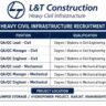 L&T Heavy Civil Infrastructure Jobs 2026 – QA/QC Civil & Mechanical Jobs in Karjat, Maharashtra