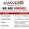 Sannverse Railtech Jobs 2026 – Railway Civil, Structural, Survey & Lab Vacancies