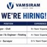 Vamsiram Builders Jobs 2026 – Surveyor, Finishing Engineer & Mivan Jobs in Hyderabad