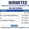 Nirmitee Recruitment 2026: Project Manager, Civil, Electrical, Mechanical & QA/QC Engineer Jobs