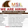 MS Infraengineers Pvt. Ltd. (MSIL) Recruitment 2026 – NHAI Highway Projects in Odisha