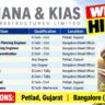 Mana & Kias Infrastructures Limited Recruitment 2026 – Railway & Highway Jobs in Gujarat and Bangalore
