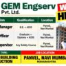 GEM Engserv Pvt. Ltd. Recruitment 2026 – Safety Manager, Safety Officer & Safety Supervisor Jobs in Panvel, Navi Mumbai