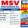 MSV International Inc. Recruitment 2026: Civil Engineer, Surveyor & Safety Expert Jobs in Raichur, Karnataka