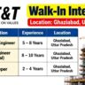 T&T Group Walk-In Interview 2026 in Ghaziabad – Quality Engineer, MEP Engineer & Timekeeper Jobs