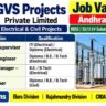 GVS Projects Private Limited Recruitment 2026 – Electrical & Civil Jobs in Andhra Pradesh