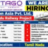 Saptagon Asia Pvt. Ltd. Recruitment 2026 | Railway Project Jobs in Tamil Nadu
