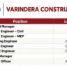 Varindera Construction Recruitment 2026 | Administration & Site Support Jobs in Jamnagar, Gujarat