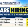 GSV Projects Pvt. Ltd. Recruitment 2026 | Civil Engineer & Surveyor Jobs in Hyderabad