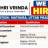 Shri Vrinda Recruitment 2026 | CA, Accountant, MEP Manager & Billing Engineer Jobs in Mathura