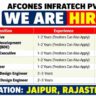 Afcones Infratech Pvt. Ltd. Recruitment 2026 | Multiple Job Vacancies in Jaipur