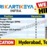 Sri Kartikeya Infra Recruitment 2026 | Construction Jobs in Hyderabad | Multiple Vacancies