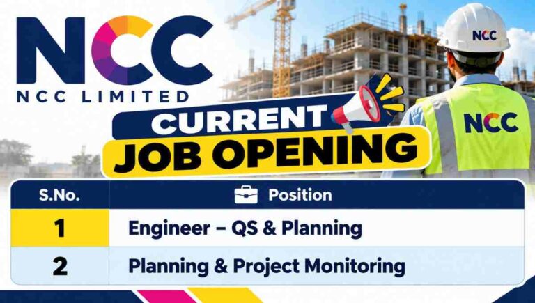 NCC Limited Current Job Openings 50kb