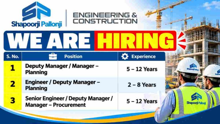 Shapoorji Pallonji Engineering Hiring Banner 50kb