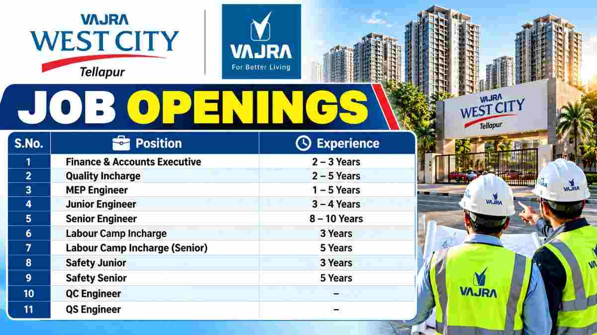 Vajra West City Job Openings 50kb